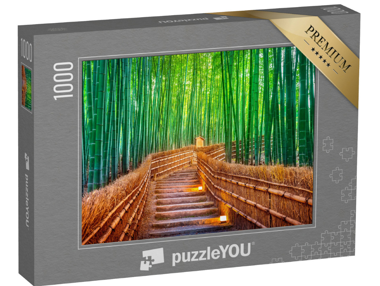 Puzzle 1000 pezzi „La mistica foresta di bambù di Kyoto, Giappone“