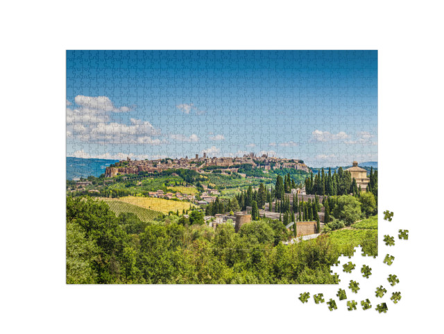 Puzzle 1000 pezzi „Bella vista del centro storico di Orvieto, Umbria, Italia“