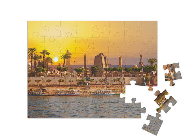 Puzzle 48 pezzi „Giornata di sole sul Nilo a Luxor, Egitto“