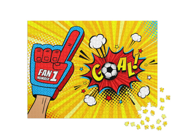 Puzzle 1000 pezzi „La mano maschile festeggia un gol“