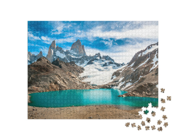 Puzzle 1000 pezzi „Monte Fitz Roy e Laguna de los Tres, Patagonia, Argentina“