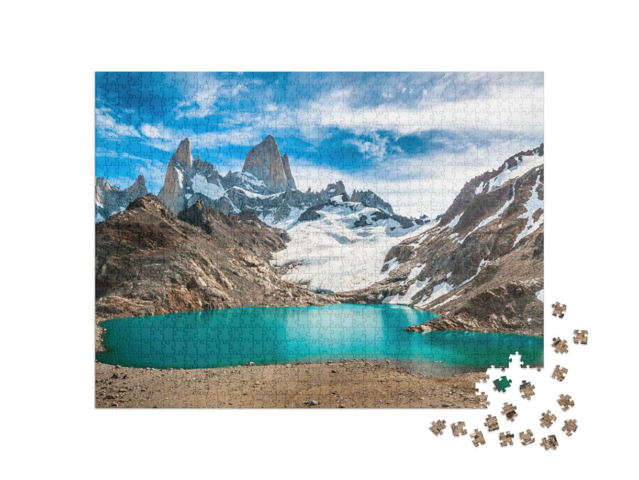 Puzzle 1000 pezzi „Monte Fitz Roy e Laguna de los Tres, Patagonia, Argentina“