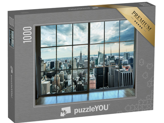 Puzzle 1000 pezzi „Vista da un attico a Manhattan“