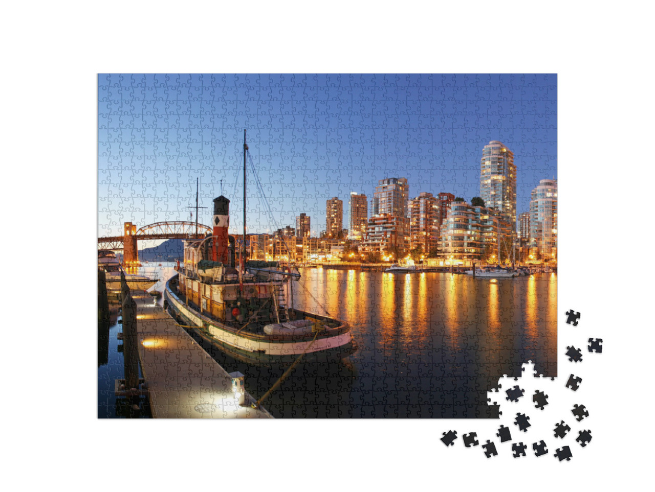 Puzzle 1000 pezzi „Vancouver al tramonto“