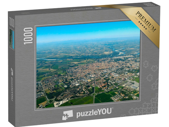 Puzzle 1000 pezzi „Veduta aerea della città di Cremona, provincia di Cremona, Lombardia, Italia settentrionale“