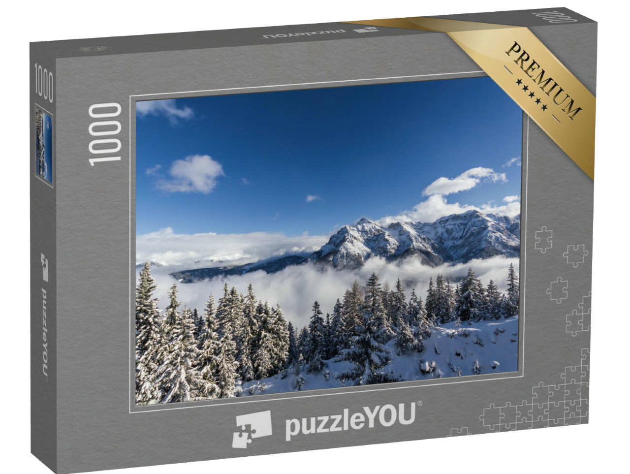 Puzzle 1000 pezzi „Paesaggio invernale nelle Alpi tirolesi sul ghiacciaio dello Stubai“