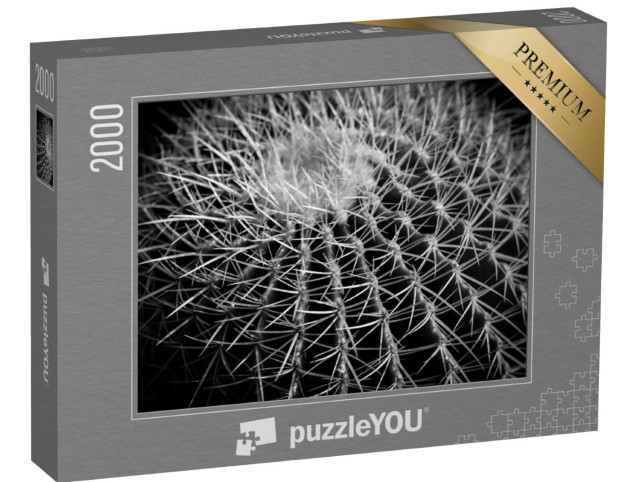 Puzzle 2000 pezzi „Cactus in bianco e nero“