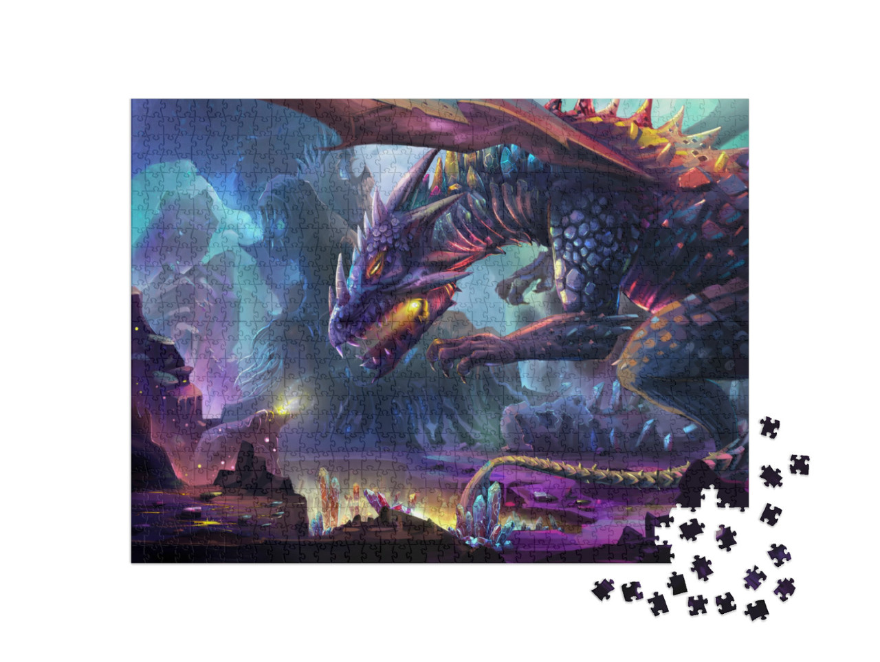 Puzzle 1000 pezzi „Illustrazione: Il pianeta drago“