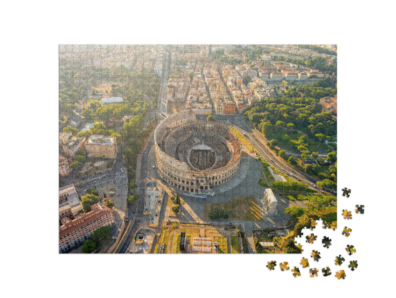 Puzzle 1000 pezzi „Roma, Italia. Colosseo - Anfiteatro romano monumentale a tre piani“
