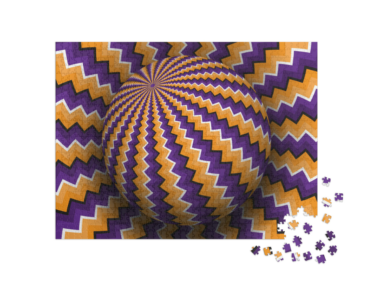Puzzle 1000 pezzi „Illusione ottica: la palla galleggiante“