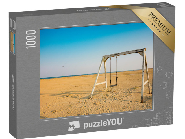 Puzzle 1000 pezzi „altalena sulla spiaggia di Lido di Spina, Italia“