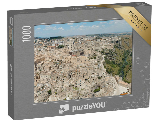 Puzzle 1000 pezzi „Matera: Il centro storico della città è scavato nella roccia ed è patrimonio dell'umanità dell'UNESCO“