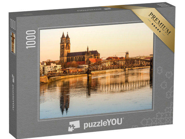 Puzzle 1000 pezzi „Magdeburgo, capitale del Land Sassonia-Anhalt, Germania“