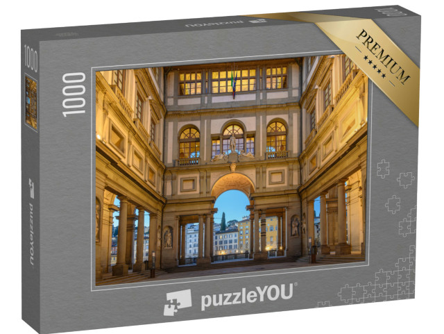 Puzzle 1000 pezzi „La Galleria degli Uffizi al tramonto - Firenze, Italia“