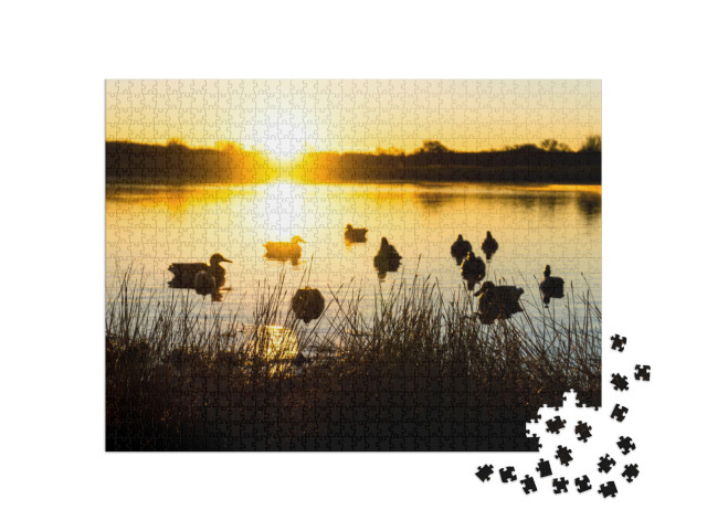 Puzzle 1000 pezzi „Scene di caccia alle anatre“