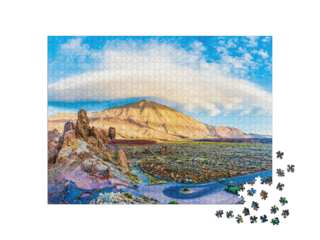 Puzzle 1000 pezzi „Il Parco Nazionale del Teide con il vulcano a Tenerife, Spagna“