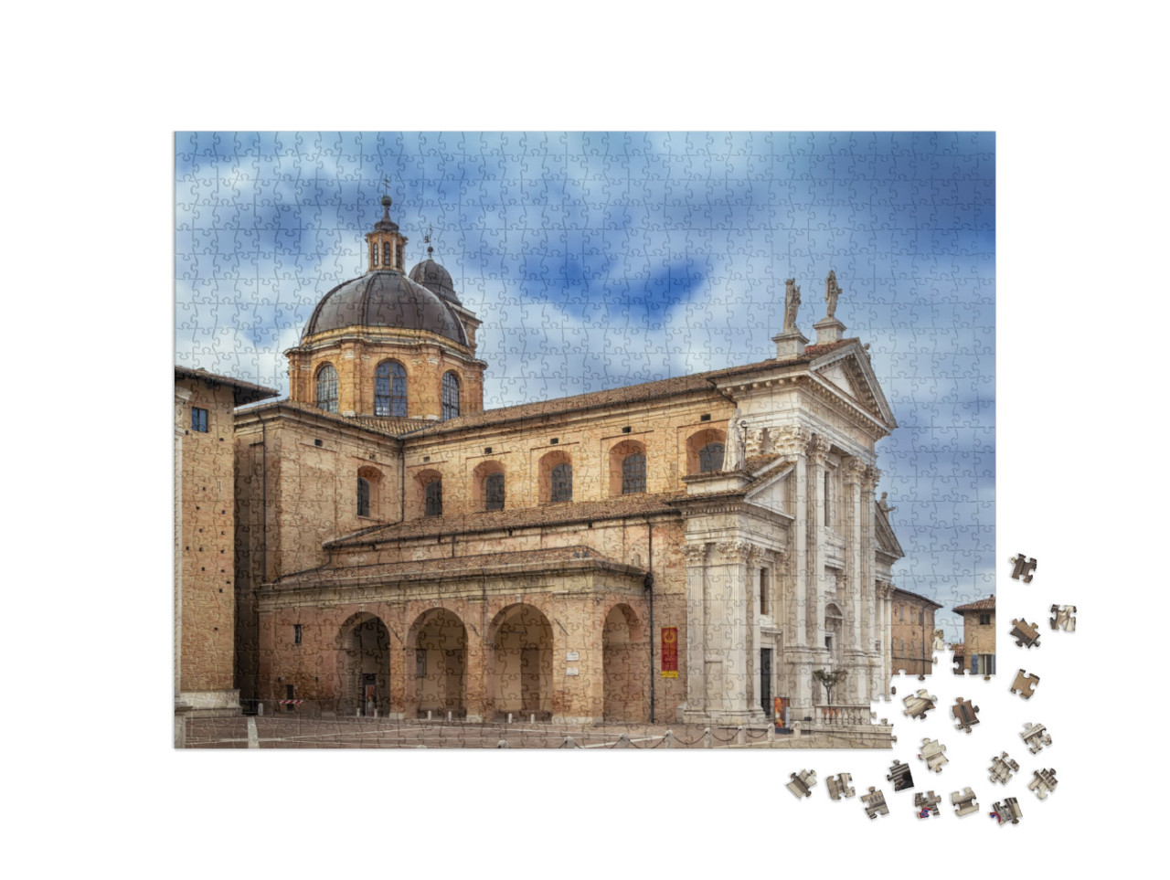 Puzzle 1000 pezzi „La Cattedrale di Urbino è una cattedrale cattolica della città di Urbino, in Italia.“