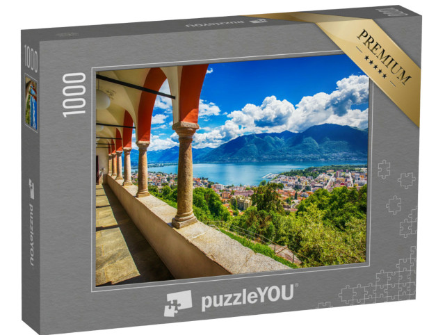 Puzzle 1000 pezzi „Locarno e il Lago Maggiore nelle Alpi svizzere“