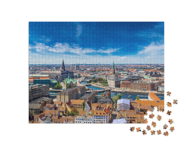 Puzzle 1000 pezzi „Una bella giornata estiva a Copenaghen“