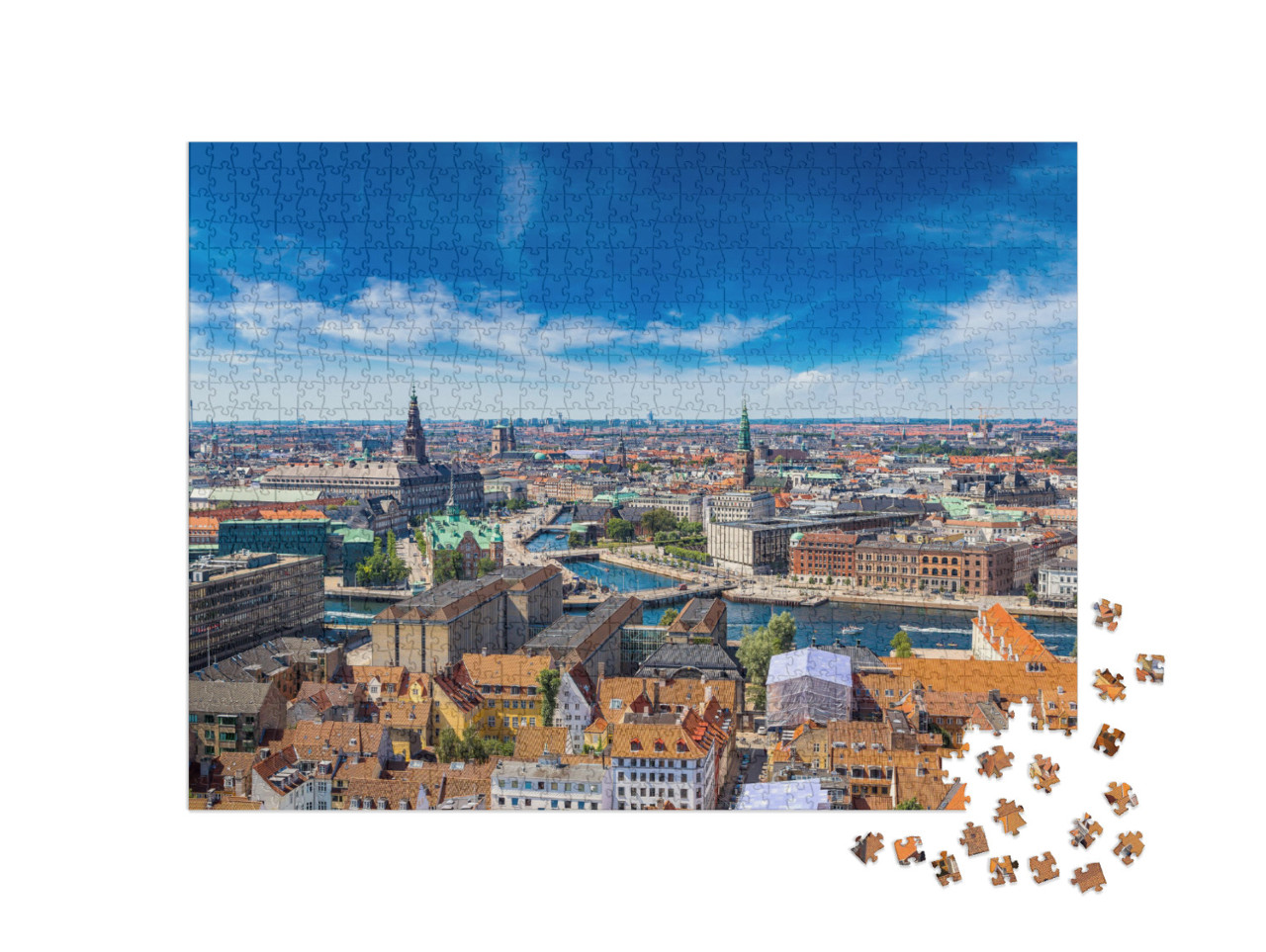 Puzzle 1000 pezzi „Una bella giornata estiva a Copenaghen“