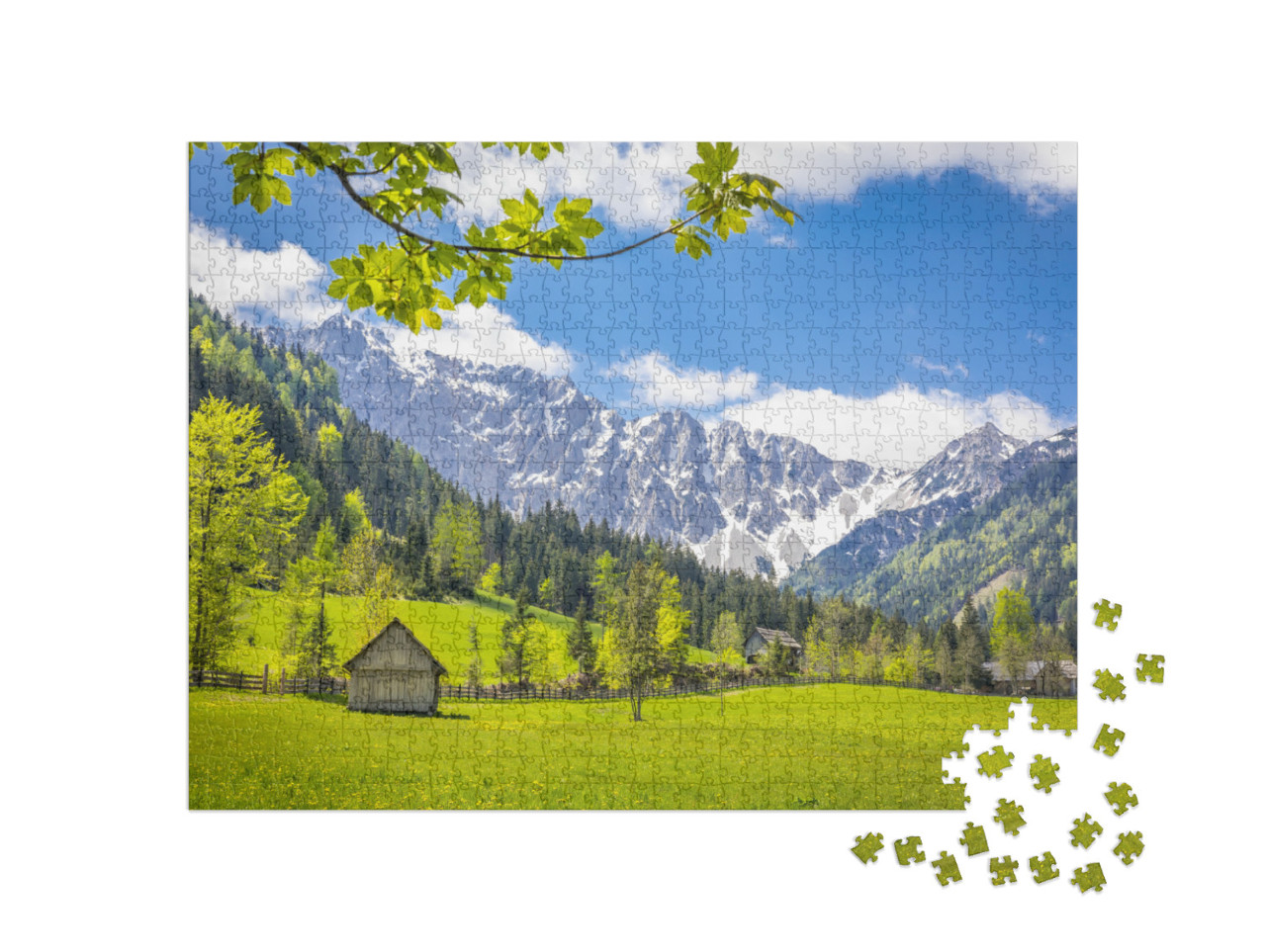 Puzzle 1000 pezzi „Paesaggio montano delle Caravanche, Carinzia“