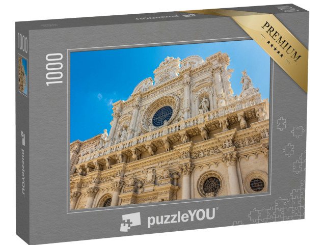 Puzzle 1000 pezzi „Bella facciata barocca della chiesa di Santa Croce, Lecce, Puglia, Italia“