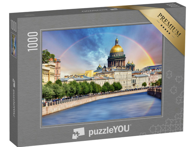 Puzzle 1000 pezzi „Cattedrale di Sant'Isacco sul fiume Mojka, San Pietroburgo, Russia“