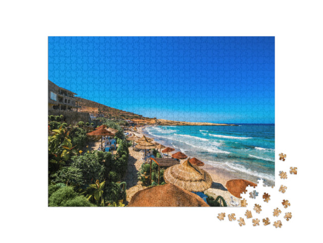 Puzzle 1000 pezzi „Bella spiaggia di Hammamet, Tunisia“