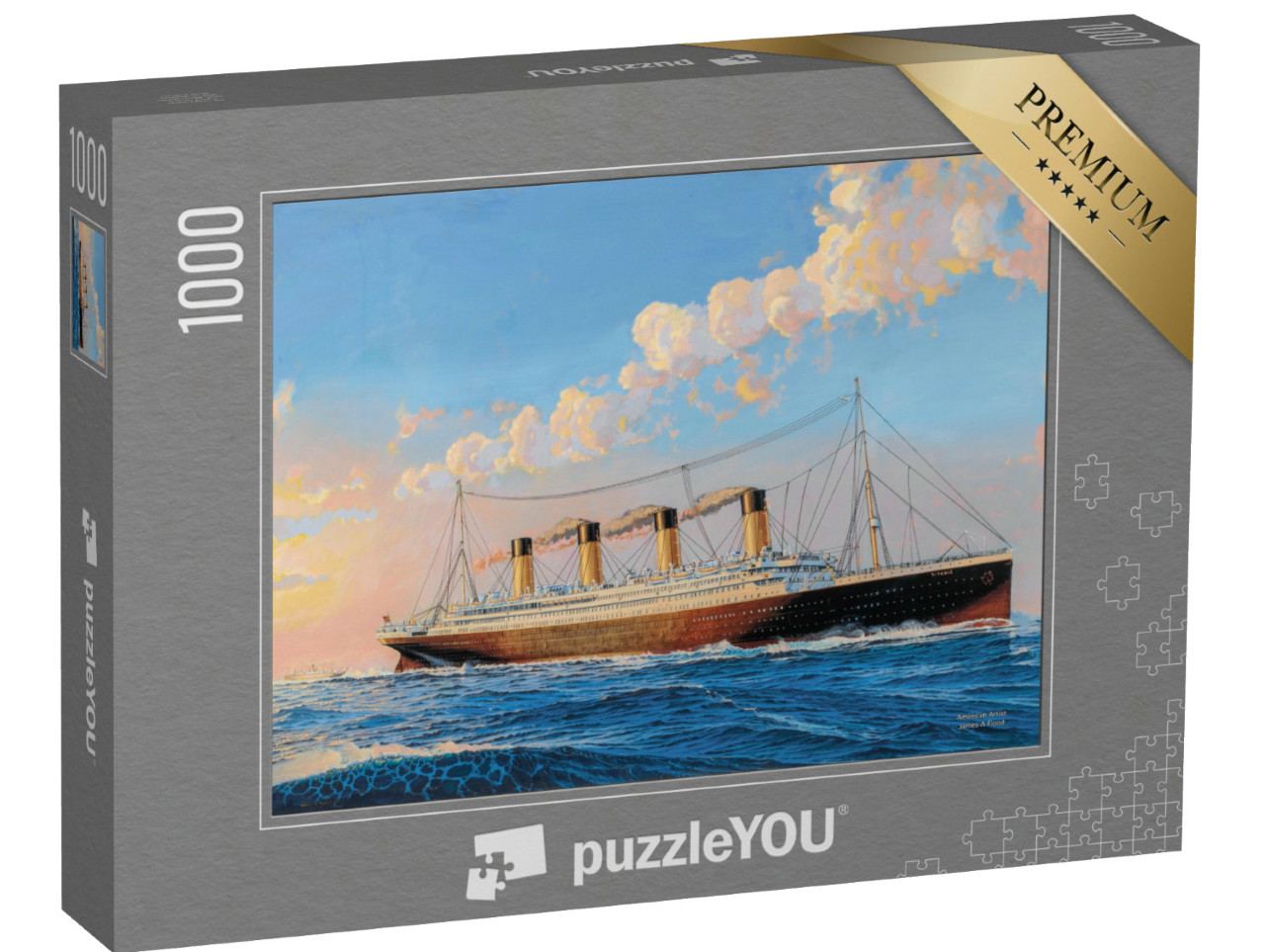 Puzzle 1000 pezzi „L'alba del Titanic la mattina dell'11 aprile 1912“
