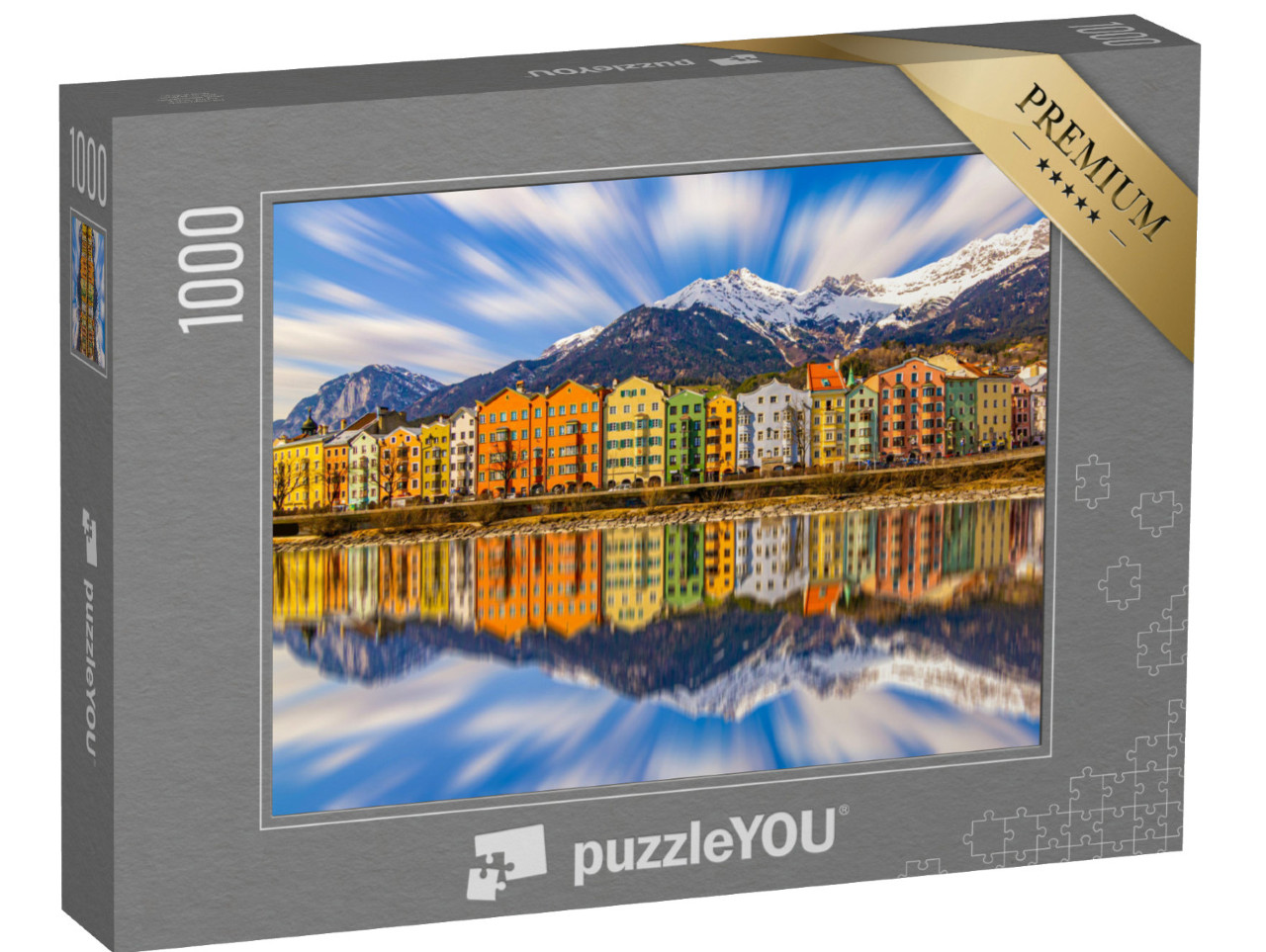 Puzzle 1000 pezzi „Case colorate a Innsbruck, Austria“