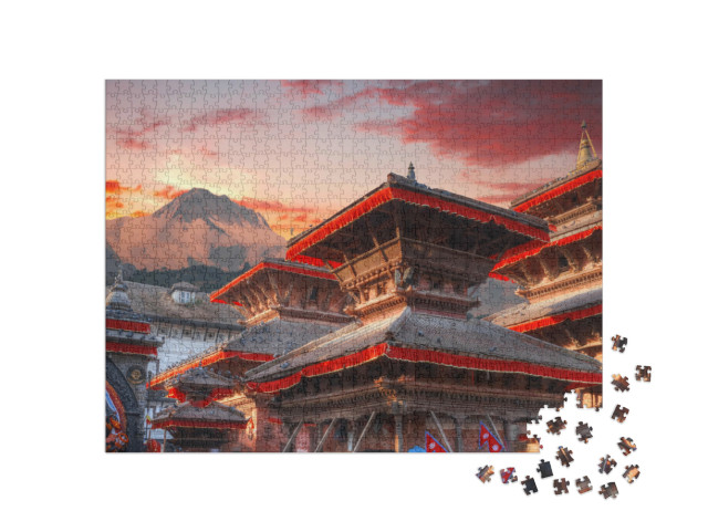Puzzle 1000 pezzi „L'antica città di Patan nella Valle di Kathmandu, Nepal“