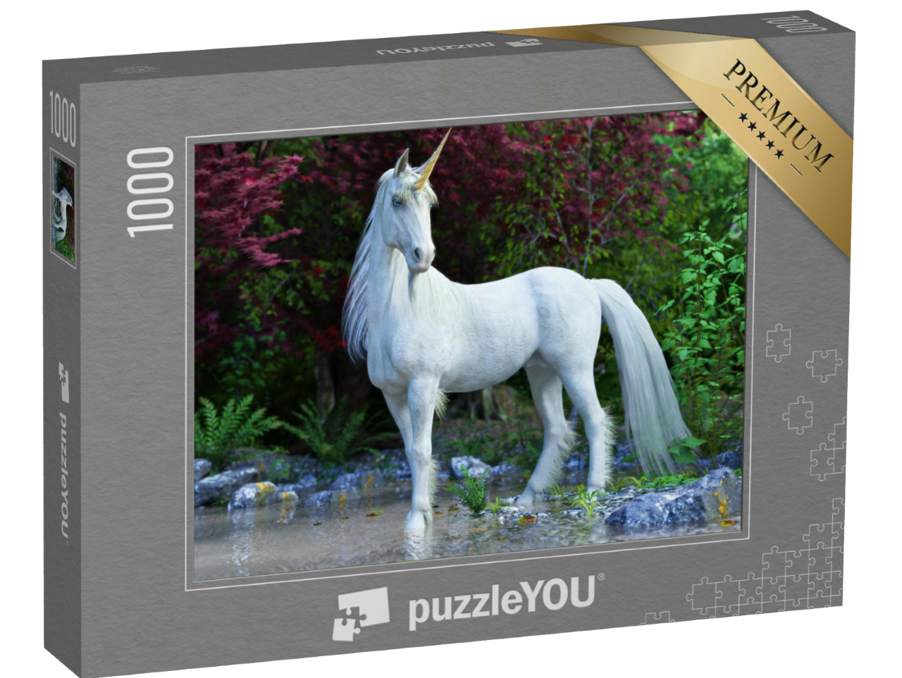 Puzzle 1000 pezzi „Mitico unicorno bianco“