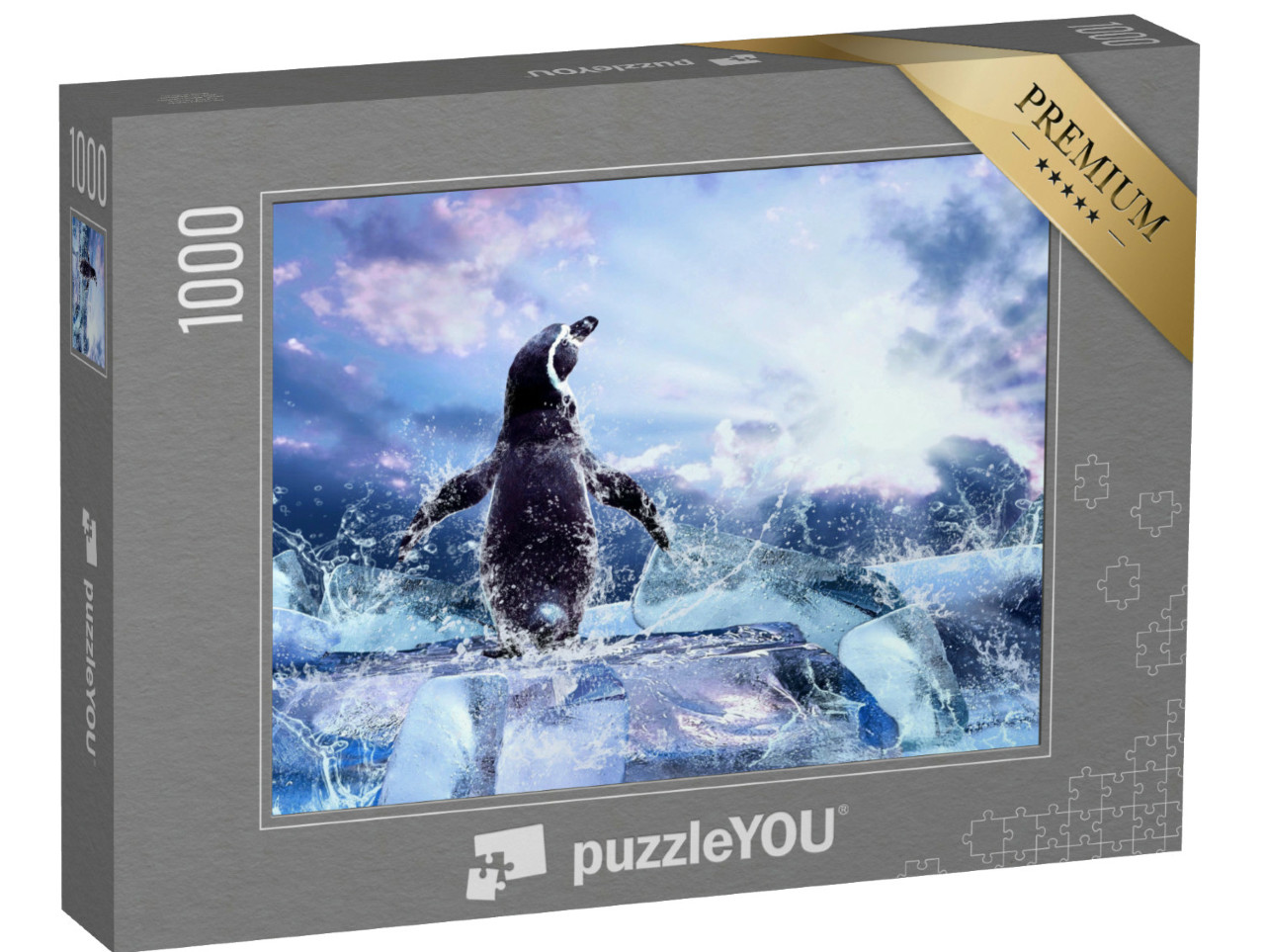 Puzzle 1000 pezzi „Pinguino sul ghiaccio“