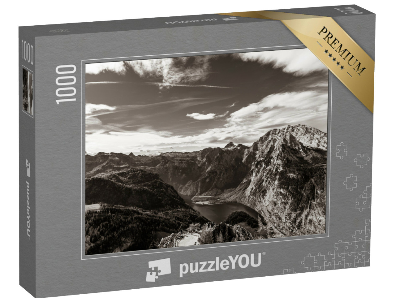 Puzzle 1000 pezzi „Berchtesgadener Land: vista sulle montagne dallo Jennerberg“
