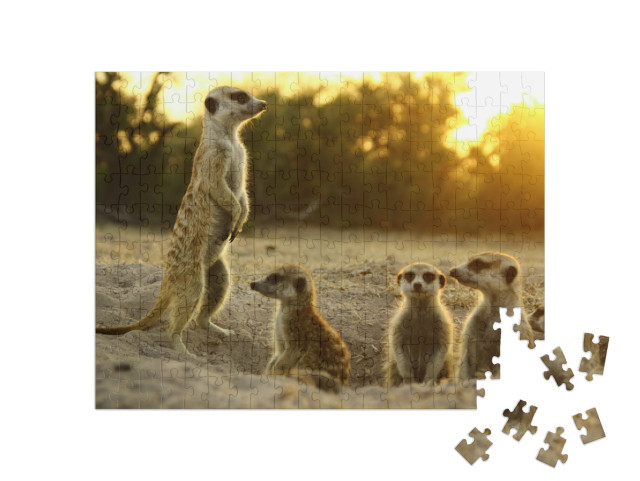 Puzzle 200 pezzi „I suricati nel loro habitat naturale“