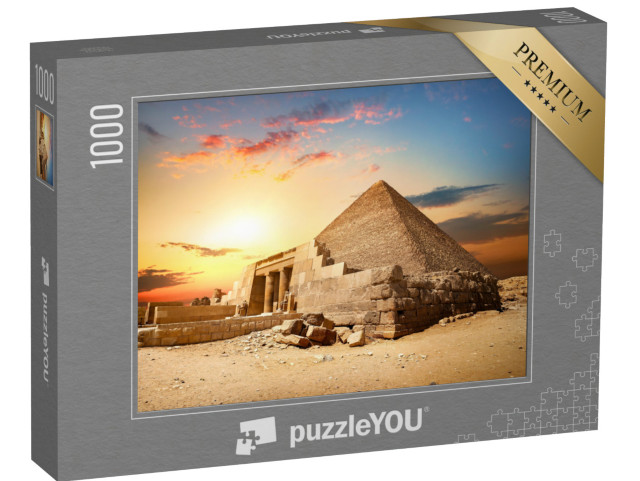 Puzzle 1000 pezzi „Le rovine della Piramide di Cheope al Cairo, Egitto“