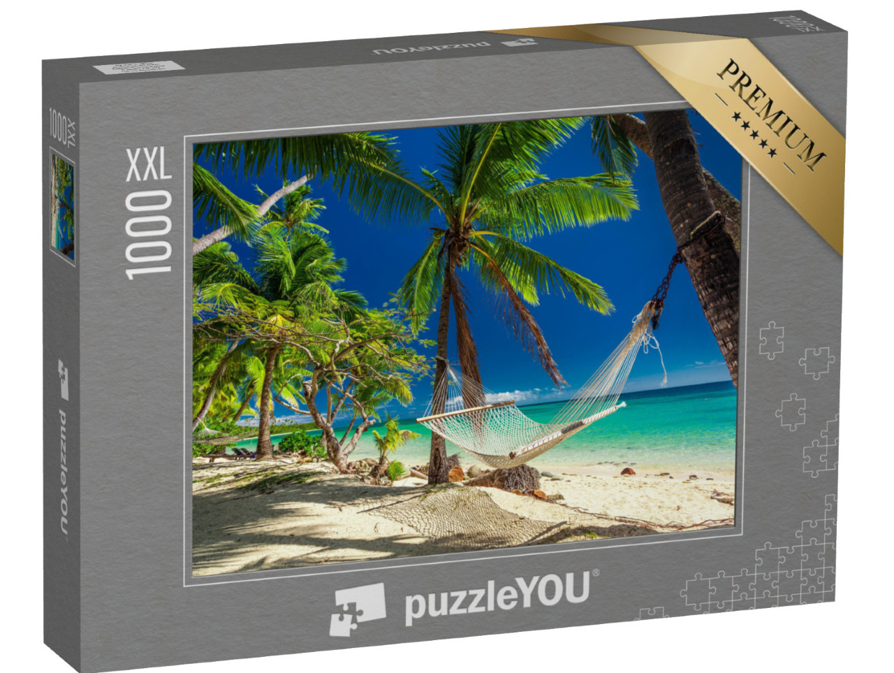 Puzzle 1000 pezzi XXL „Amaca sotto le palme tropicali, Isole Fiji“