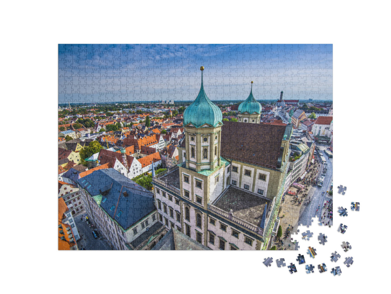 Puzzle 1000 pezzi „Augsburg Germania, paesaggio urbano antico“
