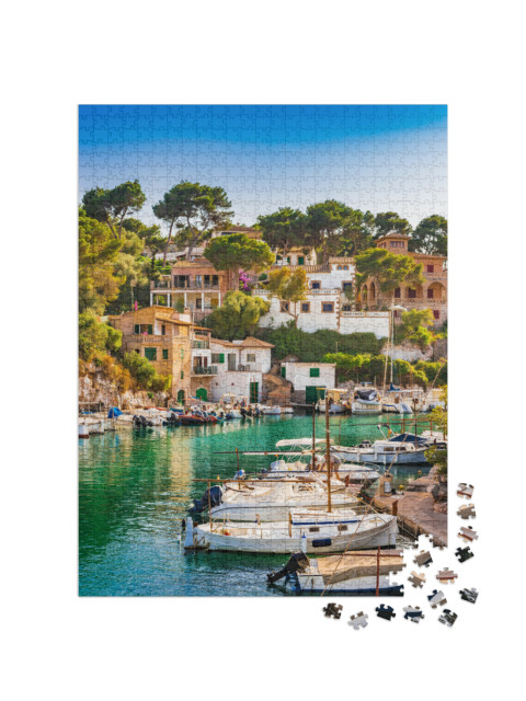 Puzzle 1000 pezzi „La pittoresca baia di Cala Figuera a Maiorca“