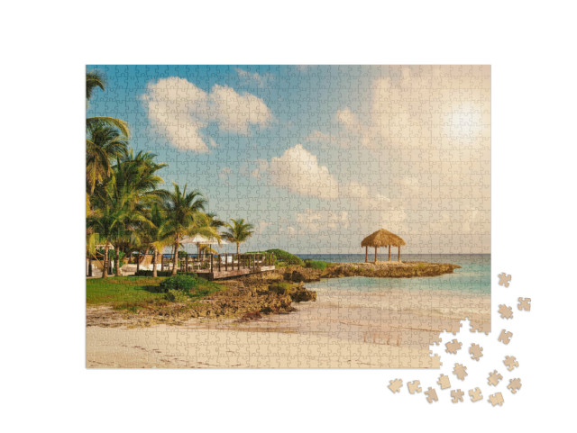 Puzzle 1000 pezzi „Spiaggia caraibica paradisiaca“