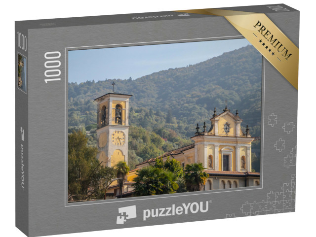 Puzzle 1000 pezzi „Chiesa in collina a Sulzano, Lombardia“
