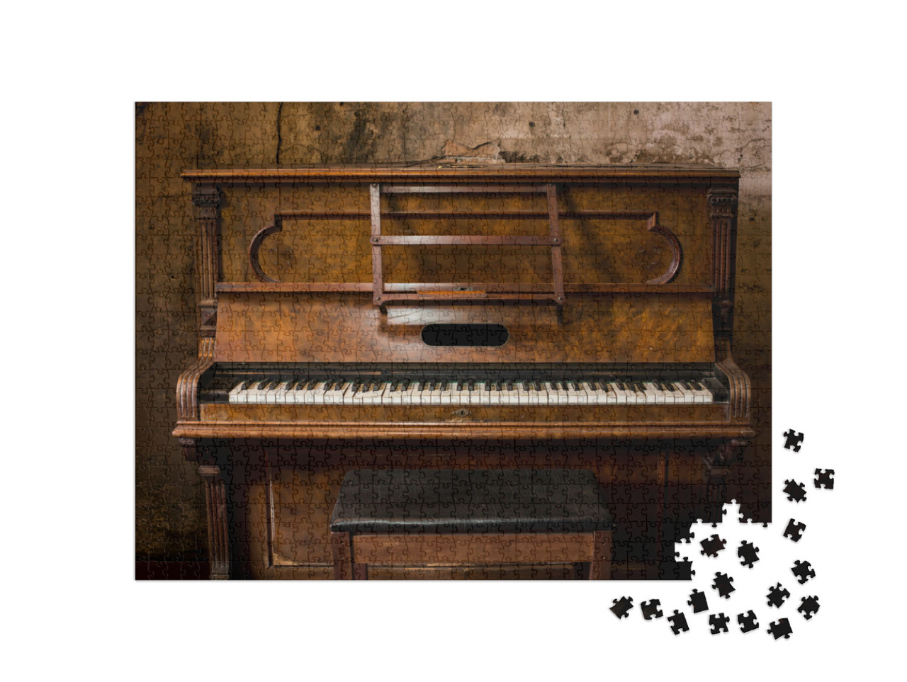 Puzzle 1000 pezzi „Bellissimo pianoforte antico“