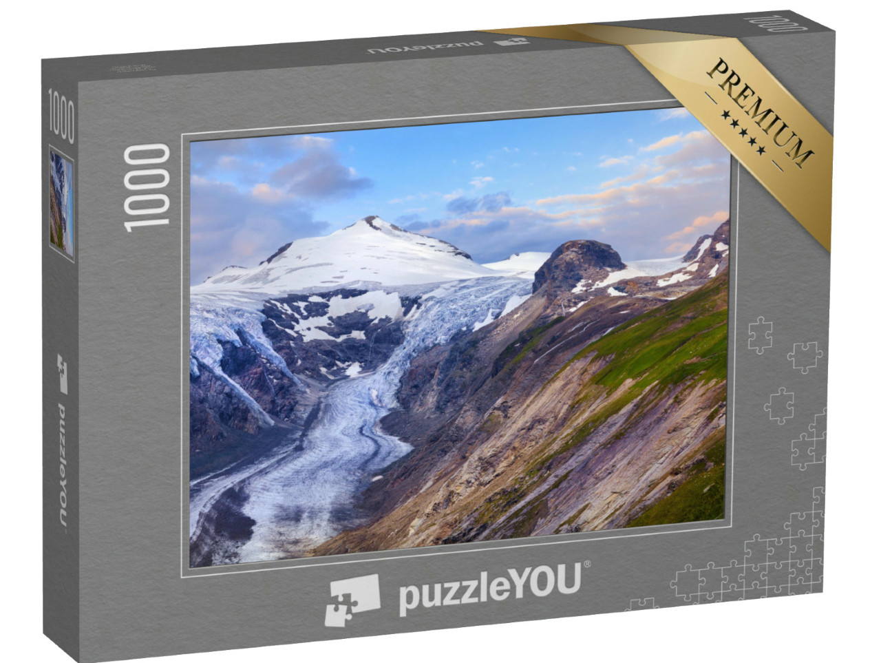 Puzzle 1000 pezzi „Ghiacciaio del Pasterze e cima del Johannisberg“