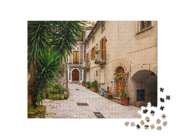 Puzzle 1000 pezzi „maratea, potenza: vedute del centro città e del paesaggio che circonda il paese“