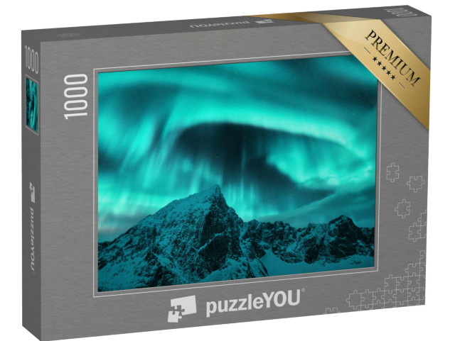 Puzzle 1000 pezzi „L'aurora boreale sulle cime delle Lofoten, Norvegia“