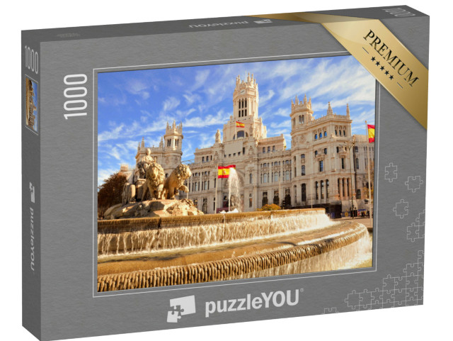 Puzzle 1000 pezzi „La famosa Fontana di Cibeles a Madrid, Spagna“