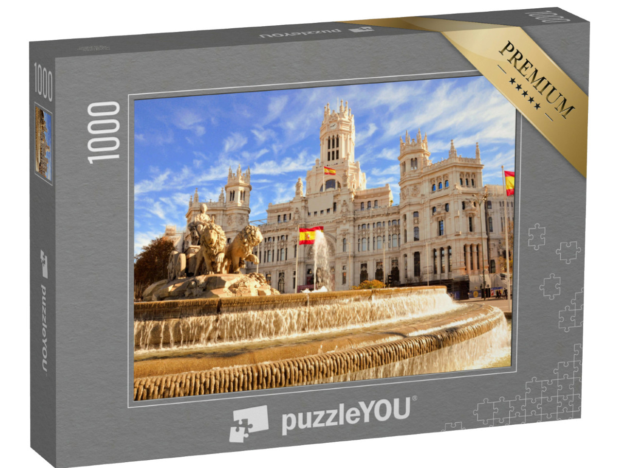 Puzzle 1000 pezzi „La famosa Fontana di Cibeles a Madrid, Spagna“