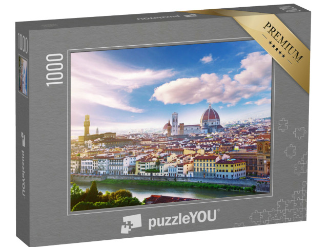 Puzzle 1000 pezzi „Una favolosa vista panoramica di Firenze da Piazza Michelangelo“