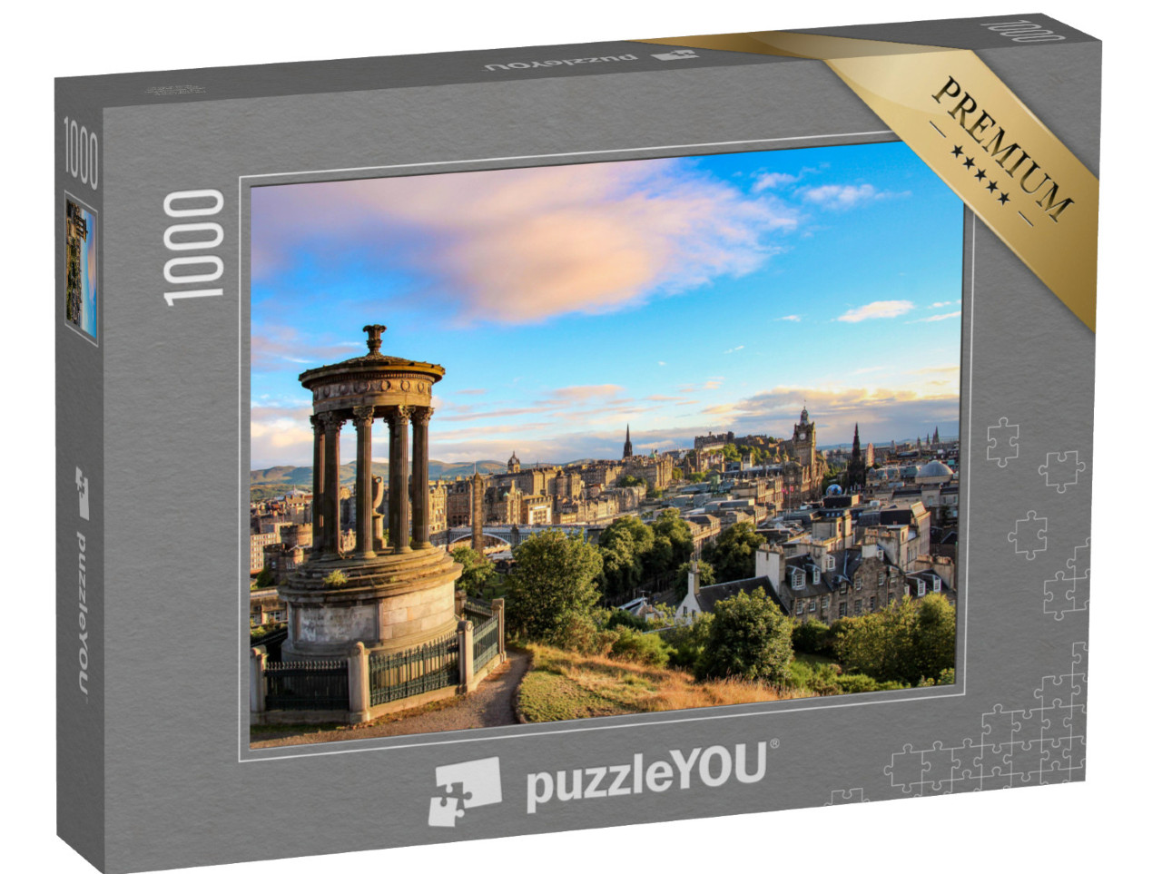 Puzzle 1000 pezzi „Lo skyline di Edimburgo: vista da Calton Hill“