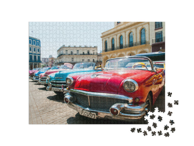 Puzzle 1000 pezzi „L'Avana, Cuba: auto d'epoca“
